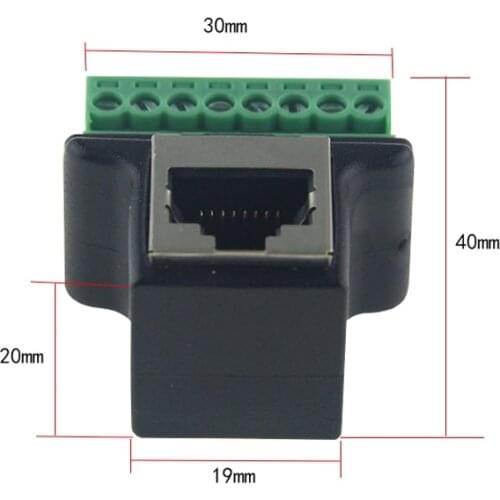 1pcs RJ45 to Screw Terminal RJ45 vertical female to 8 Pin connector RJ45 splitter for CCTV DVR CCTV accessory