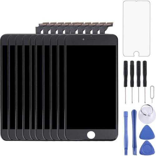 10 PCS LCD Screen and Digitizer Full Assembly with Frame for iPhone 6 Plus