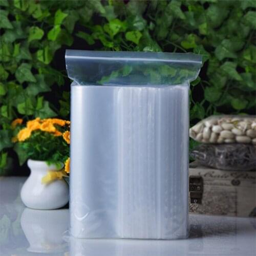 100pcs Thickened 0.12mm Transparent Self Zip Lock Plastic Bag PE Bag Gift Candy Tea Dry Fruit Gift Food Packing Package
