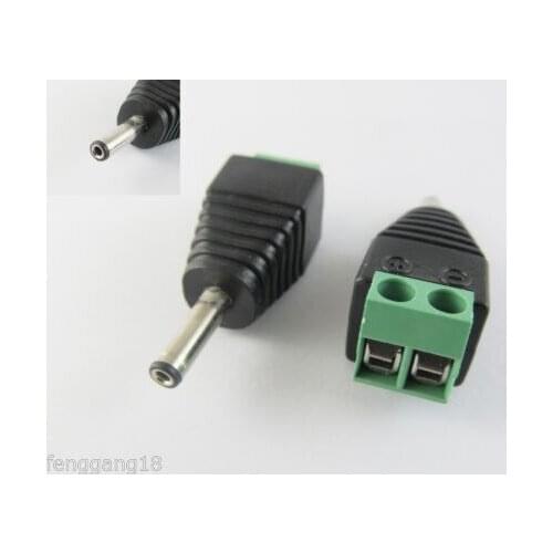 20pcs 3.5x1.35mm Male Plug TO AV Screw Terminal Plug Connector CCTV Video AV Balun