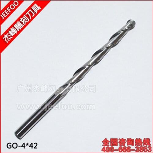 4*42 Two Flutes Ball Nose Carbide End Mills, CNC Cutting Tools, Mill Bits, CNC Router Bits for Engraving Tools