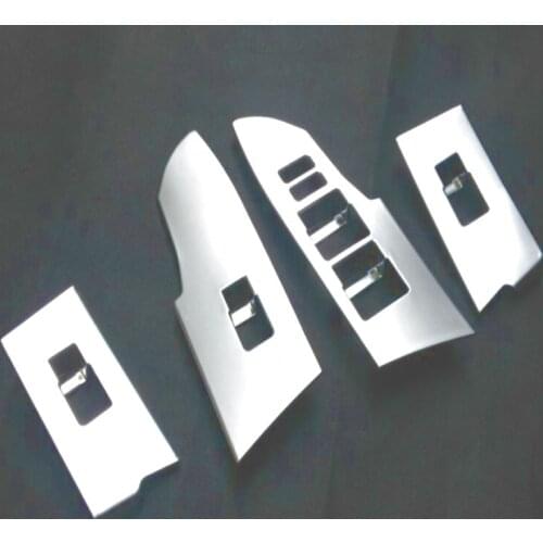 ABS Chrome Interior Door Window Switch Cover window switch penal Door Window Switch Cover Trims for Toyota COROLLA 2014 4pcs