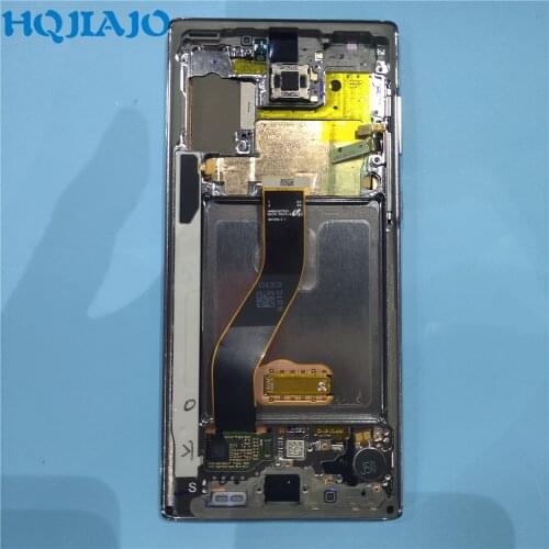 5PCS Original For Samsung Galaxy Note 10 Lcd with Frame Display Touch Screen Digitizer Assembly For Samsung note10 LCD N970F