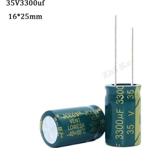 6pcs 35V 3300UF 16*25 high frequency low impedance aluminum electrolytic capacitor 3300uf 35v 20