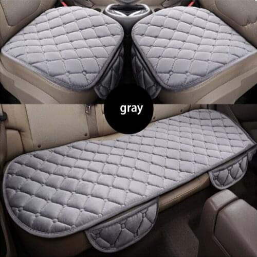 Car seat cushion winter warm velvet seat cushion universal car seat three-piece anti-slip cushion single-piece car seat cover