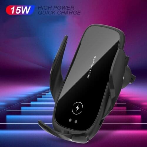 Car Wireless Charger Automatic 15W Qi for iPhone 12 11 XS XR X 8 Samsung S20 S10 Magnetic USB Infrared Sensor Phone Holder Mount