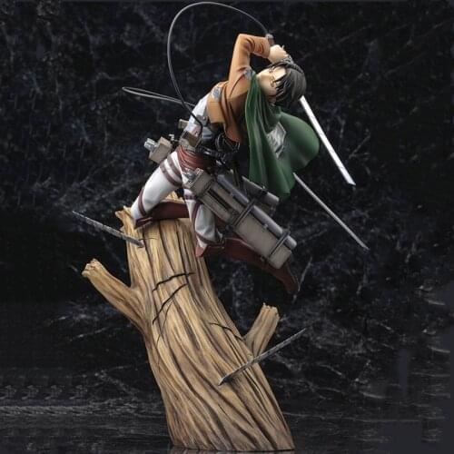 Bige Size Anime Attack on Titan Figure Fighting Artfx J Levi Renewal 1/8 Scale Pre-painted Figure PVC Action Figure Model Toys
