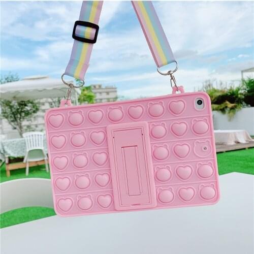 For Samsung Galaxy Tab A7 S6 LITE 2021 8.7 10.4 P615 P610 T515 T510 T295 T290 T505 8.0 10.1case Shoulder Stand Tablet cute Cov