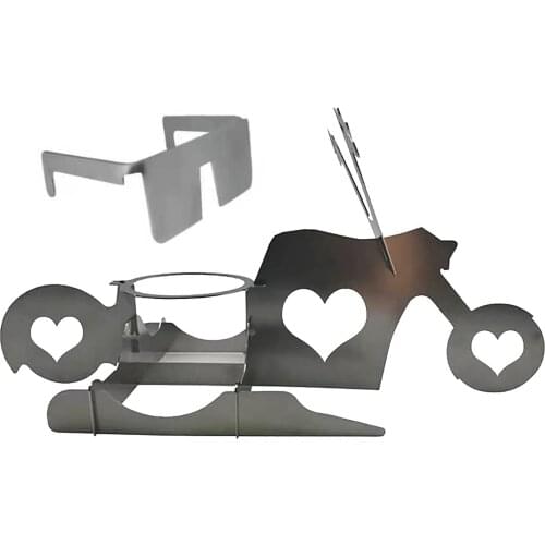 BBQ Roasting Rack Stainless Steel Chicken Stand Motorcycle Beer Can Holder For Outdoor Kitchen Accessories Tools