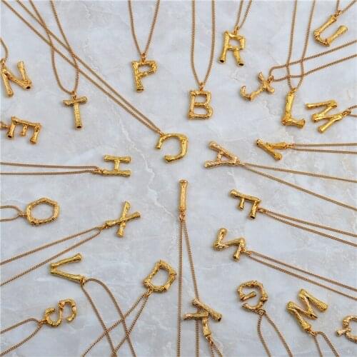 Europeans and Americans 26 Chinese-lettered necklaces Chaozhou net red retro temperament cold wind clavicle chain