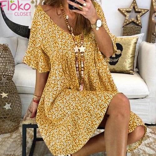 FlokoCloset Summer Dresses With Sleeves