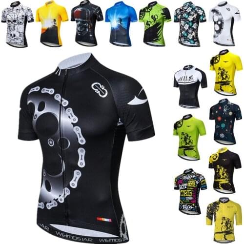 Weimostar Black Cycling Jersey Men MTB Bike Jersey Pro Cycling Shirt Short Sleeve Bicycle Clothing Summer Cycling Wear Clothes