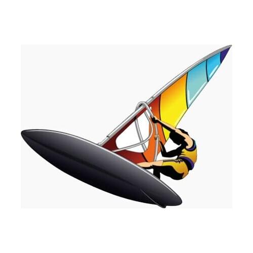Hot Sell Creative Windsurfer Lnterest Car Sticker Window Superior Quality Vinyl Reflective Sunscreen Anti-UV PVC 8.8cm X 11.2cm