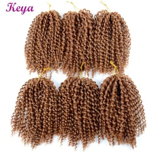 Marlybob Crochet Braids 6pcs/lot Kinky Curly Crochet Hair 8 inch Braiding Hair Synthetic Hair Extensions Crochet Braids Hair