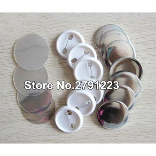 Free shipping Discount blank 37mm 100 Sets Professional Badge Button Maker Pin Back Pinback Button Supply Materials