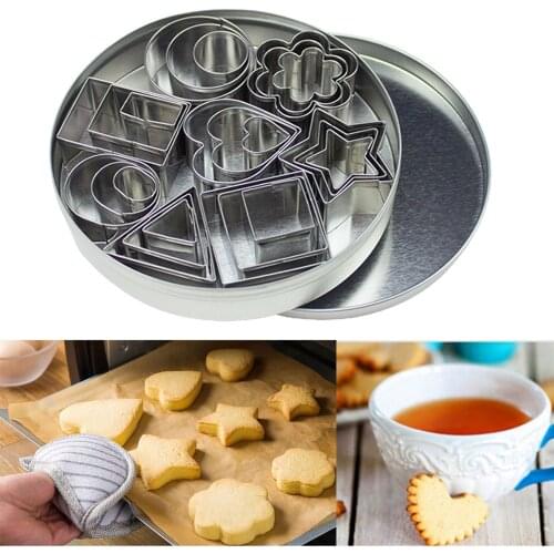 Cookie Cutter Set Circle Baking Stainless Steel Molds Cake Cookie Biscuit Cutter Baking Mould Tools