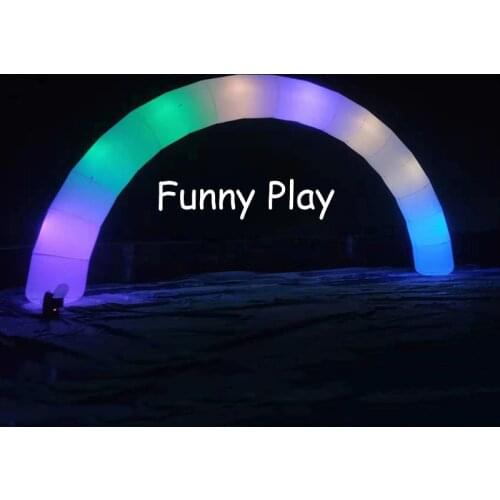 Inflatable lighting LED arch blowup pattern arches for advertising entrance for sales balloon inflatable rainbow arch with RGB