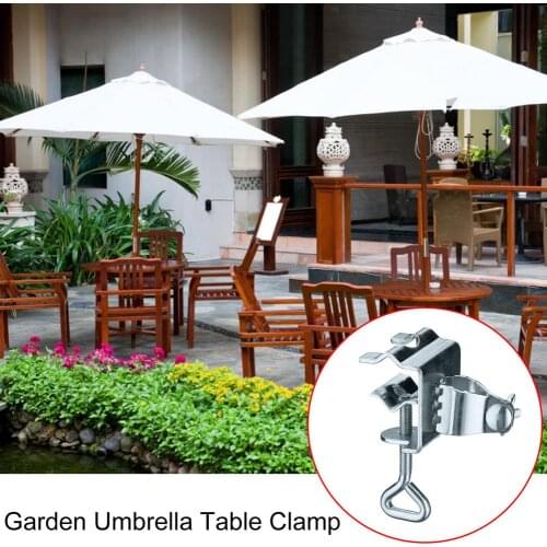 Outdoor Table Clamp Patio Beach Umbrella Holder Fixer Stable Fixed Bracket For Courtyard Sun Umbrellas Sunshade Accessories