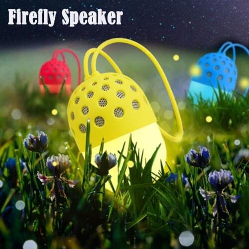 2021 New Mini Creative Wireless Bluetooth Firefly Speaker Colorful LED light outdoor ipx4 waterproof bluetooth speaker
