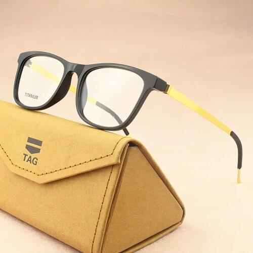 TAG Brand Glasses frame Occhiali Pure Titanium mirror leg Occhiali Computer Ottico women Lente Occhiali Da Lettura oculos 9851