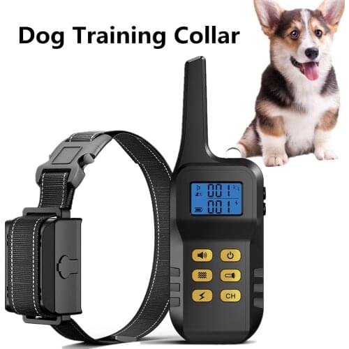 T720 Dog Training Collar 1100 yards Anti-Barking Device Waterproof 4 training modes Rechargeable Remote Control Pet Collar
