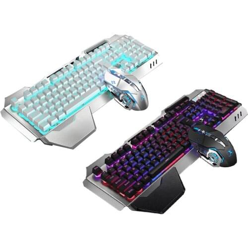 Durable Keyboard Mouse Combos Delicate Design K680 2.4G Wireless Gaming Rechargeable Backlit Mechanical Feel Keyboard Mouse