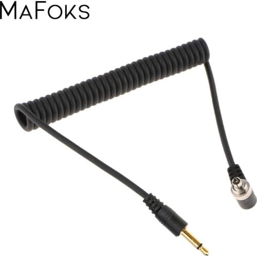 Flash Light Spring PC Sync Cable 3.5mm to Male Flash Plug 30-100cm for Photography Studio Camera Flash Trigger Accessories