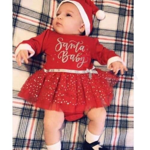 Sister Matching Outfit Kid Baby Girl 0-24M Little/Big Sister Romper Dress Xmas Clothes
