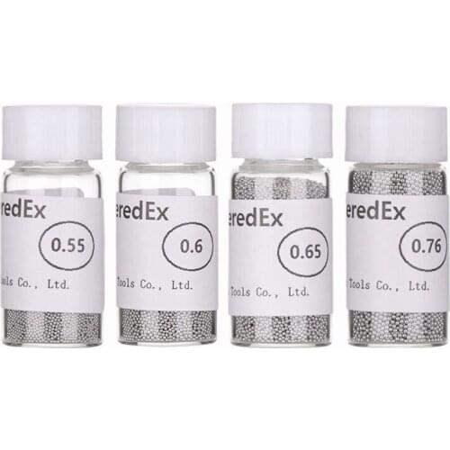 1 Bottle BGA Reballing Balls (0.2 0.25 0.3 0.35 0.4 0.45 0.5 0.55 0.6 0.65 0.76 ) BGA Solder Ball leaded Rework Repair Tools