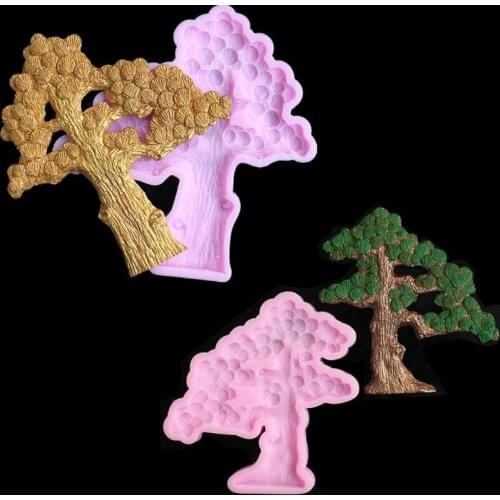 3D Pine Trees Silicone Cake Mold Decorating Gumpaste Tools Fondant Sugarcraft Mold Candy Moulds