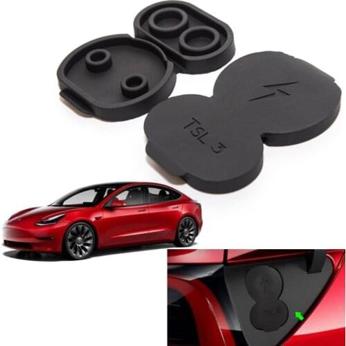 Silicone Charging Port Waterproof Dustproof Protective Cover for Tesla Model 3 Model Y Eur Version Y5GF