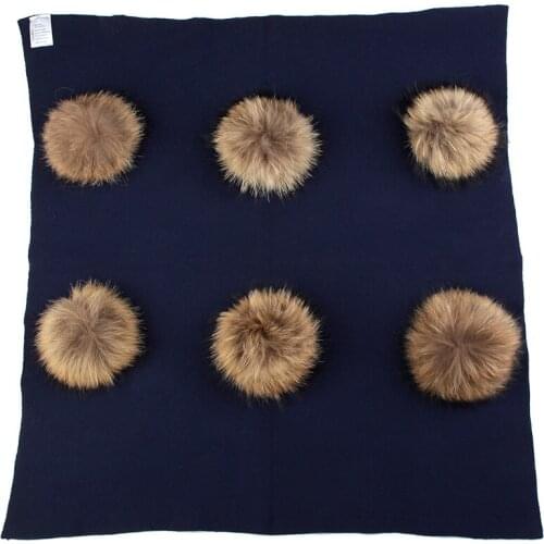 Newborn Kids Baby Warm Cashmere Swaddling Blanket Travel Sleeping Blanket With 15cm Real Fur Pompom Bedding Swaddles Wrap