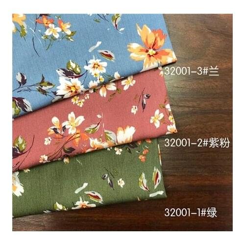 Rayon fabric dark floral printed fabric dress fabricLFCK080086