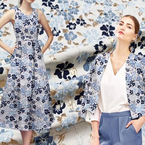 Three-dimensional Jacquard Fabric Polyester Nylon Metal Wire Comfortable Soft Breathable Dress Suit Brocade Fashion Fabrics