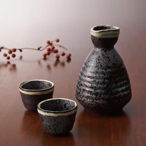Japanese sake pot cup set ceramic handmade Chinese style white wine Baijiu wineware bar set