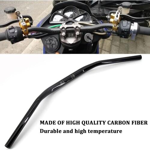 1 1/8" 28MM Fat Bar 22MM Motorcycle Carbon Fiber Handlebar End Drag Handle Bar Pit Dirt Trail Motor Bike Mini Motocross ATV Quad