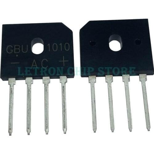 10PCS GBU406 GBU410 GBU608 GBU610 GBU806 GBU808 GBU810 4A 6A 8A 600V 800V 1000V DIP-4 diode bridge rectifier