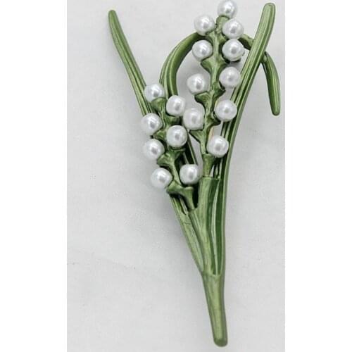 2018 Vintage brooch Natural pearl Wheat Rice ears Plant jewelry brooch