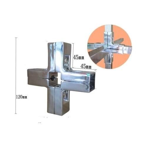 4Pcs/Lot Aluminum 25x25mm Square Pipe Fittings Tube Clamp Joint Connector elbow Tee Clothes Shelf Joint Displaying Storage