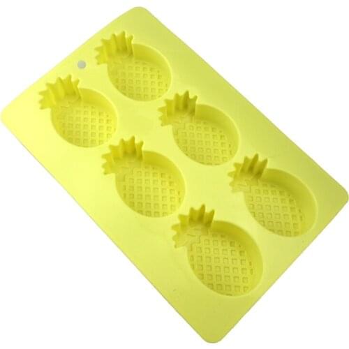 6 Cavity 3D Pineapple Silicone Mold for Baking Chocolate Mousse Cake Ice Cream French Dessert Pastry Mould