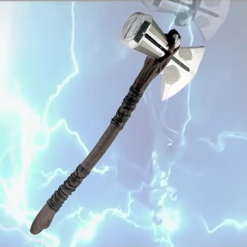 73cm Axe Hammer Cosplay 1:1 Thunder Hammer Axe Stormbreaker Figure Weapons Model Movie Role Playing PU American Super Heroes