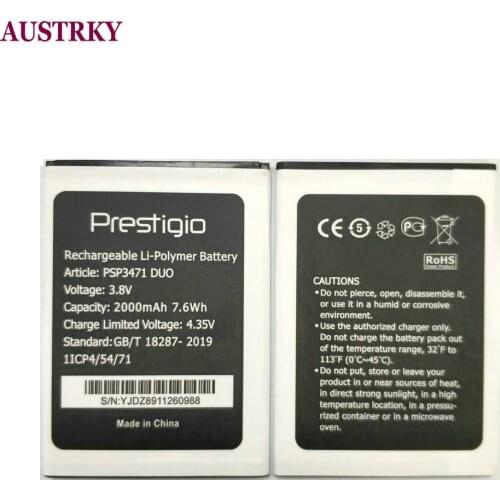 New PSP3471 DUO Battery Replacement For Prestigio Wize Q3 DUO PSP3471 Phone +tracking code