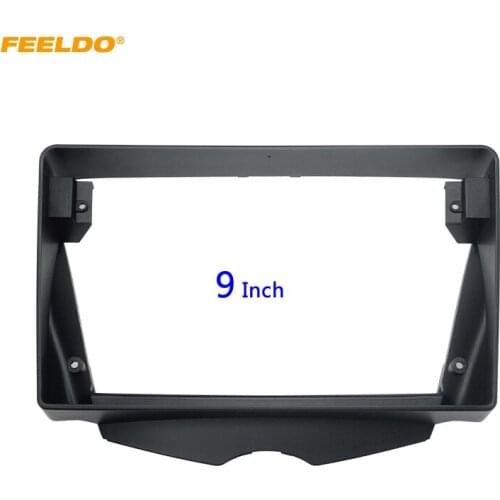 FEELDO Car 2Din Radio Stereo Fascia Frame for Hyundai Veloster 9" Big Screen CD/DVD Player Face Dash Mount Trim Kit #HQ6747