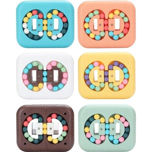 Disc Fingertip Gyro Ball Plate Novelty Strange Toys Children Adults Creative Double-sided Rotating Bean Stress Relief Gift1pc