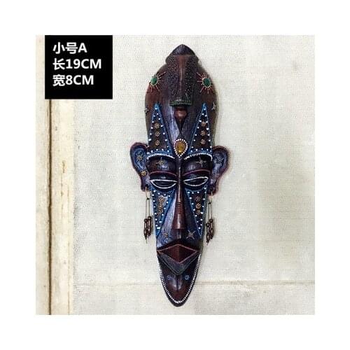 Acrafts Creative African masks hanging bar resin Decoration pendant tattoo shop wall mural crafts wall mural crafts personality