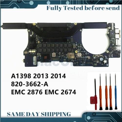 A1398 Motherboard 820-3662-A EMC 2674 2745 2876 2881 for Macbook Pro Retina Core i7 Late 2013 Mid 2014 motherboard Logic Board