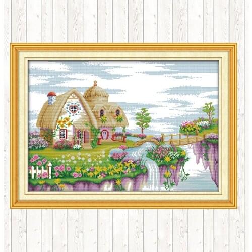 Dream Land Place Embroidery Handmade Needlework Package DMC Floss Kit Home Decor 11CT 14CT Cross Stitch Set Cross Stitch Kits