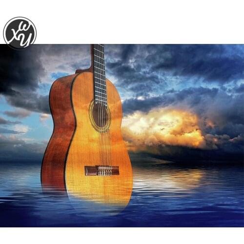 Diamond Painting Kits for Adults Guitar Full Drill Cross Stitch Music Mosaic Art Rhinestone Diamond Accessories for Home Decor