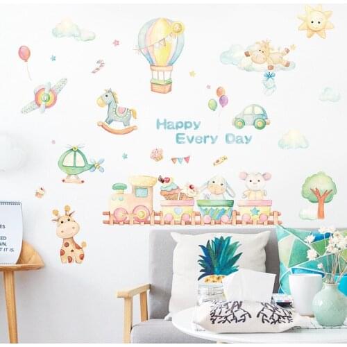 Decal Room Decor For Kids Room Wall Stickers Vinyl 3d Cartoon Wallpaper Kids Room Decoration Home Decor Sticker Self Adhesive