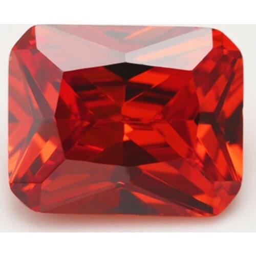 9.80 Cts Natural Jacinth 10x12mm Rectangle Emerald Cut Sri-Lanka VVS Gemstone